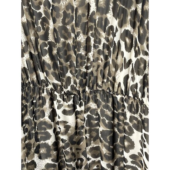 ASOS Curve Leopard Print Maxi Dress Size 14 - Picture 6 of 12